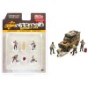 'Off-Road Adventure' 6 piece Diecast Set (4 Male Figurines and 2 Accessories) Limited Edition to 4800 pieces Worldwide for 1/64 Scale Models by American Diorama