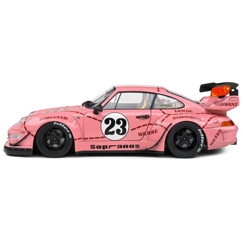 2020 RWB Bodykit #23 'Pink Pig' Pink with Graphics 1/18 Diecast Model Car by Solido