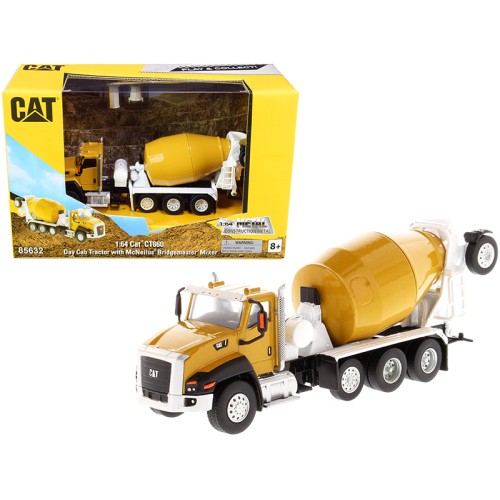 CAT Caterpillar CT660 Day Cab Tractor with McNeilus Bridgemaster Concrete Mixer 'Play & Collect!' Series 1/64 Diecast Model by Diecast Masters