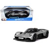 Aston Martin Valkyrie Silver Metallic with Matt Black Top 'Special Edition' Series 1/18 Diecast Model Car by Maisto