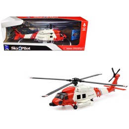 Sikorsky HH-60J Jayhawk Helicopter Red and White 'United States Coast Guard' 'Sky Pilot' Series 1/60 Diecast Model by New Ray