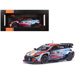 Hyundai i20 N Rally1 #11 Thierry Neuville - Martijn Wydaeghe Winner 'Rallye Monte-Carlo' (2024) 1/18 Diecast Model Car by IXO Models