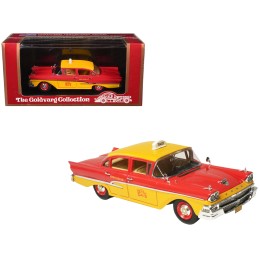 1958 Ford Custom 300 Taxi Cab 'Kind Taxi Co.' Red and Yellow with Yellow Interior Limited Edition to 200 pieces Worldwide 1/43 Model Car by Goldvarg Collection