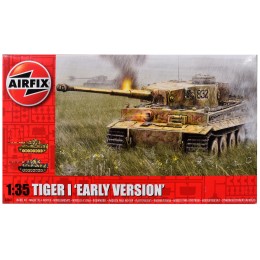 Level 3 Model Kit German Tiger I 'Early Version' Tank with 2 Scheme Options 1/35 Plastic Model Kit by Airfix