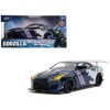 2009 Nissan GT-R (R35) Ben Sopra Dark Blue with Graphics 'Godzilla' 'Hollywood Rides' Series 1/32 Diecast Model Car by Jada