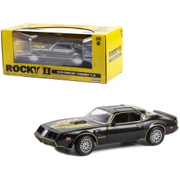 1979 Pontiac Firebird T/A Trans Am Black with Hood Phoenix 'Rocky II' (1979) Movie 1/24 Diecast Model Car by Greenlight