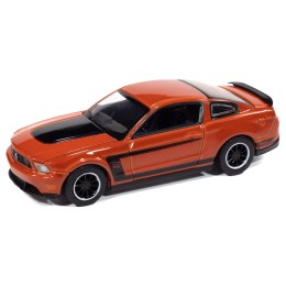 2012 Ford Mustang Boss 302 Competition Orange with Black Accents 'Modern Muscle' Series 1/64 Diecast Model Car by Auto World