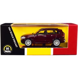 BMW X5 (G05) with Sunroof Ametrine Red Metallic 1/64 Diecast Model Car by Paragon