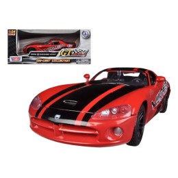 2003 Dodge Viper SRT-10 #8 Red with Black Stripes 'GT Racing' Series 1/24 Diecast Model Car by Motormax