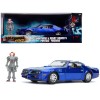 Henry Bower's Pontiac Firebird Trans Am Candy Blue with Pennywise Diecast Figurine 'It Chapter Two' (2019) Movie 1/24 Diecast Model Car by Jada