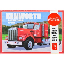 Skill 3 Model Kit Kenworth Conventional W-925 Tractor Truck 'Coca-Cola' 1/25 Scale Model by AMT