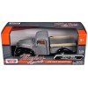 1942-47 Ford 'Jailbar' Pickup Truck Gray and Black 'Timeless Legends' Series 1/24 Diecast Model Car by Motormax