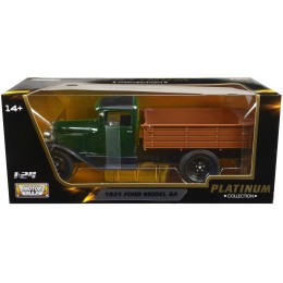 1931 Ford Model AA Pickup Truck Dark Green and Black 'Platinum Collection' Series 1/24 Diecast Model Car by Motormax
