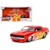 1969 Chevrolet Camaro Red with Graphics 'BigTime Muscle' Series 1/24 Diecast Model Car by Jada