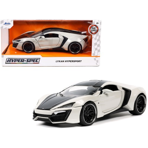 Lykan Hypersport Gray and Black 'Hyper-Spec' Series 1/24 Diecast Model Car by Jada