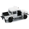 Land Rover Defender 110 Pickup Truck White with Extra Wheels 1/64 Diecast Model Car by BM Creations