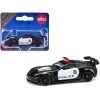 Chevrolet Corvette ZR1 Police Car Black and White Diecast Model Car by Siku