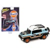 2007 Toyota FJ Cruiser #11 Light Blue 'Gulf Oil' with Roofrack Limited Edition to 6000 pieces Worldwide 1/64 Diecast Model Car by Johnny Lightning