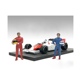 'Racing Legends' 80's Figures A and B Set of 2 for 1/18 Scale Models by American Diorama