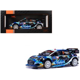 Ford Puma Rally1 #13 Gregoire Munster - Louis Louka 'Central European Rally' (2023) 1/18 Diecast Model Car by IXO Models