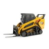 CAT Caterpillar 272D2 Skid Steer Loader Yellow and CAT Caterpillar 297D2 Compact Track Loader Yellow Set of 2 pieces 1/64 Diecast Models by Diecast Masters