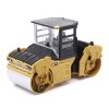 CAT Caterpillar CB-13 Tandem Vibratory Roller with Cab Yellow and Black 1/64 Diecast Model by Diecast Masters
